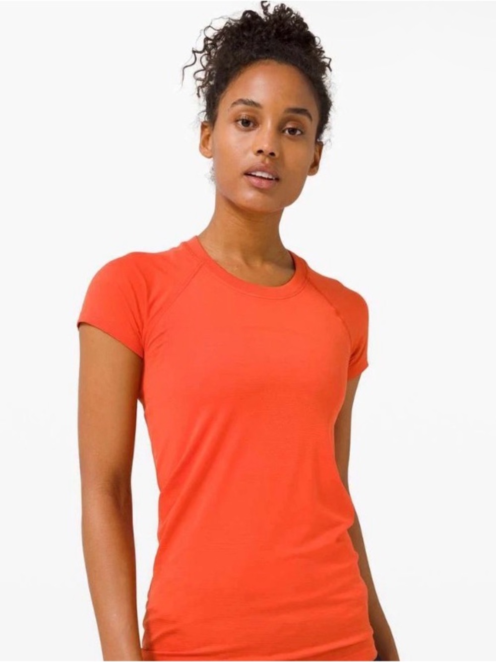 lululemon athletica Women's Short Sleeve Tee in Bright Orange!! OPEN TO OFFERS